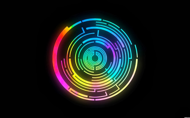 Circular neon light design image free wallpaper for desktop - medium preview image