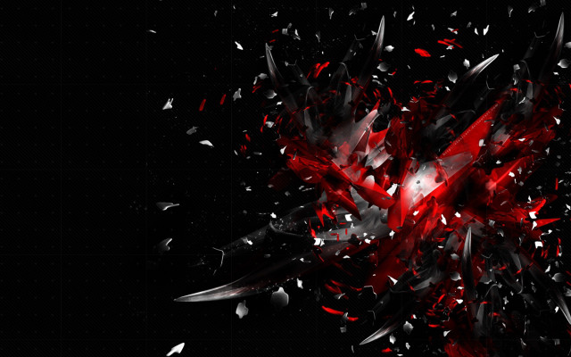 Abstract red black fireworks astronaut free wallpaper for desktop - medium preview image
