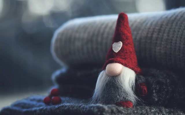 Red gnome hat couch pillow free wallpaper for desktop - medium preview image