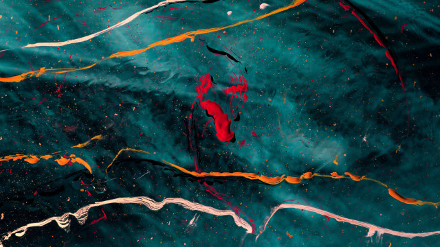 Abstract brushstrokes aurora space fireworks free wallpaper for desktop - medium preview image