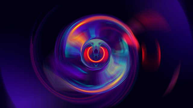 Colorful abstract disc red blue free wallpaper for desktop - medium preview image