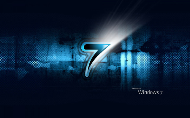 Blue wallpaper number seven light free wallpaper for desktop - medium preview image