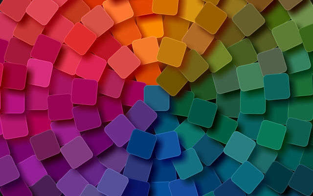 Colorful squares black background white free wallpaper for desktop - medium preview image