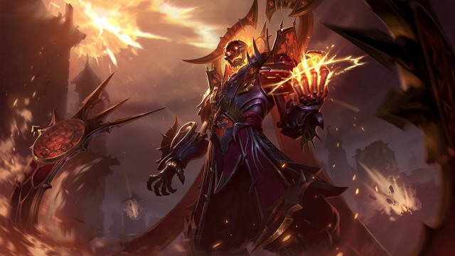 Demonic glowing arm fire weapon free wallpaper for desktop - medium preview image