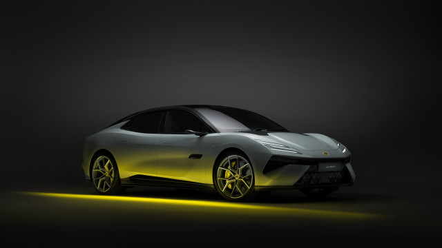 Yellow sports car raytracing gradient free wallpaper for desktop - medium preview image
