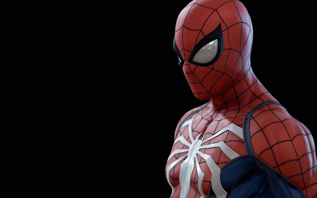 Spiderman blackbackground handsonhips openface detailed free wallpaper for desktop - medium preview image