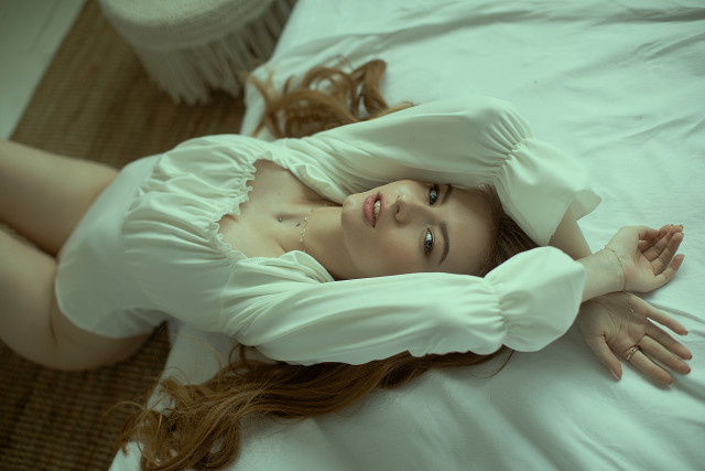 Woman bed rococo elina karimova free wallpaper for desktop - medium preview image