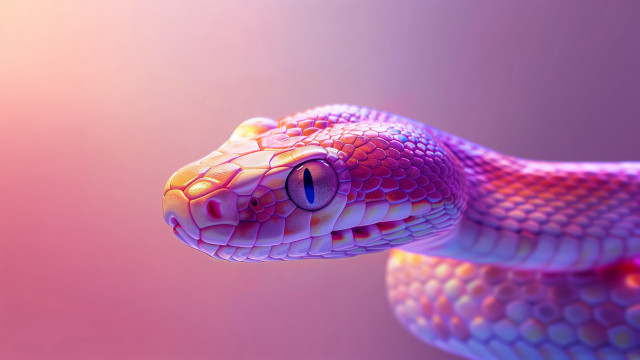 Cobra blue eye pink background free wallpaper for desktop - medium preview image
