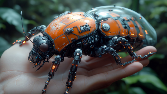 Hand insect lights green futurism free wallpaper for desktop - medium preview image