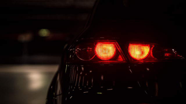 Car tail lights night street free wallpaper for desktop - medium preview image