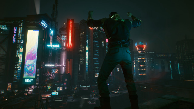 Neon cityscape night eddie mendoza free wallpaper for desktop - medium preview image
