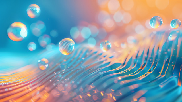 Keyboard bubbles holography 3d render free wallpaper for desktop - medium preview image