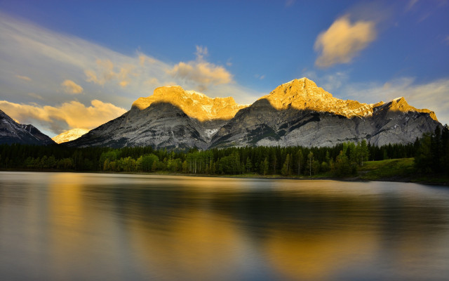 Mountain lake forest sky clouds #17 free wallpaper for desktop - medium preview image
