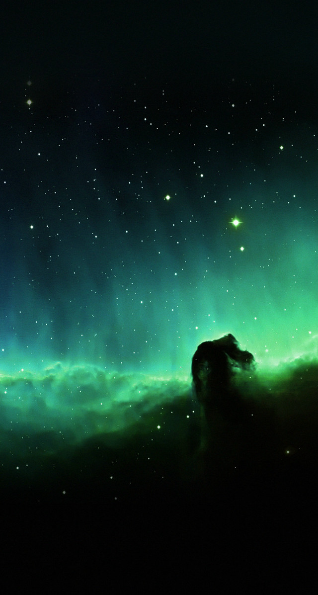 Horse green sky stars bright free wallpaper for mobile - medium preview image