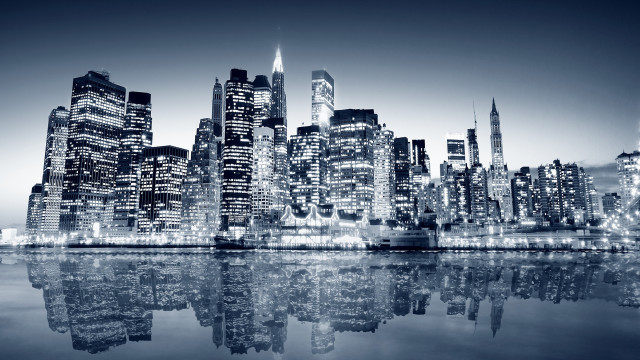 City skyline water background large #2 free wallpaper for desktop - medium preview image