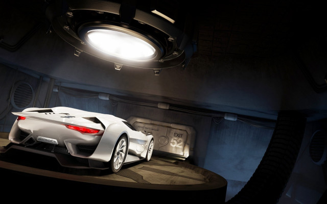 Futuristic car dimly lit room #4 free wallpaper for desktop - medium preview image