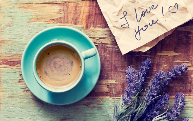 Coffee lavender note outdoors city free wallpaper for desktop - medium preview image