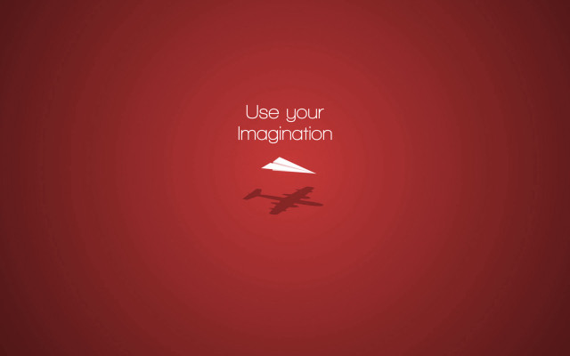 Red background plane illusion poster free wallpaper for desktop - medium preview image