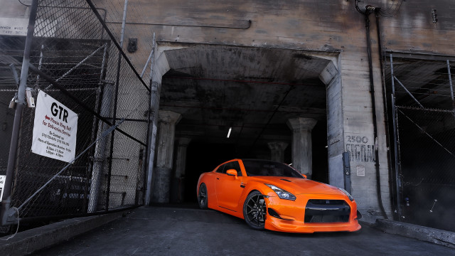 Car tunnel gtr sign matte free wallpaper for desktop - medium preview image