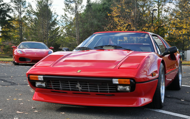Red sports car parking lot #68 free wallpaper for desktop - medium preview image