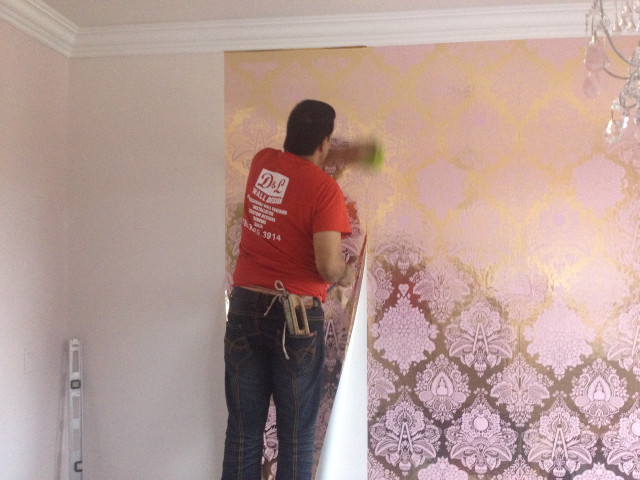 Man painting wall roller brush #3 free wallpaper for desktop - medium preview image