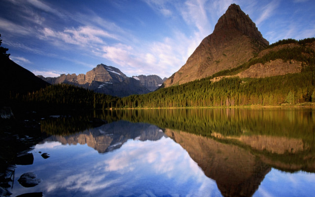 Mountain range reflection lake blue #12 free wallpaper for desktop - medium preview image
