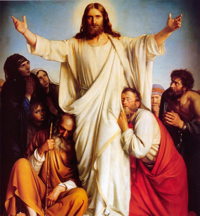 Jesus surrounded by people in free wallpaper for tablet - medium preview image