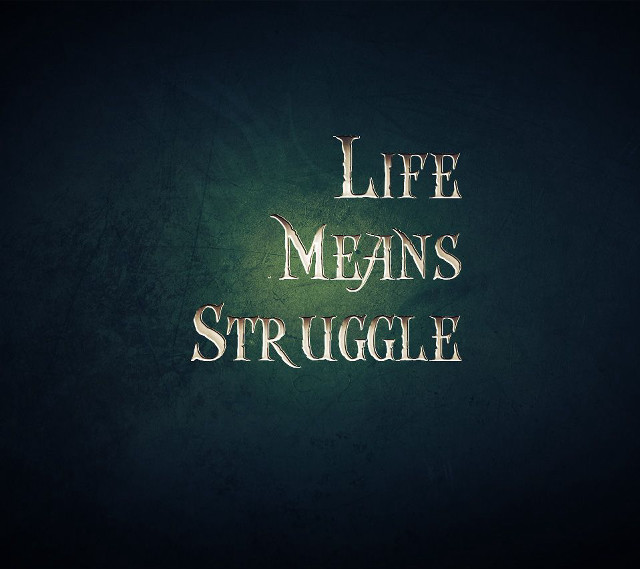 Life means struggle dark green free wallpaper for tablet - medium preview image