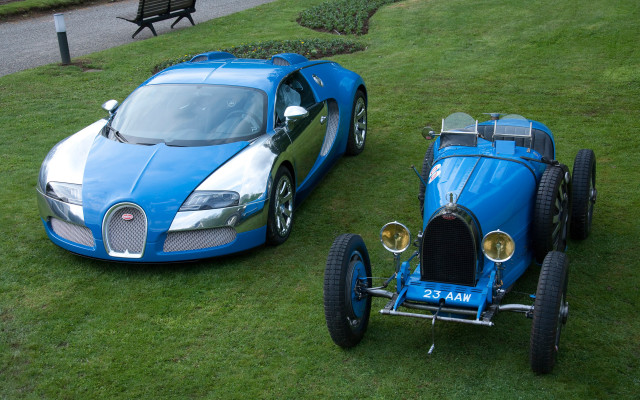 Bugatti cars parked grass arts free wallpaper for desktop - medium preview image