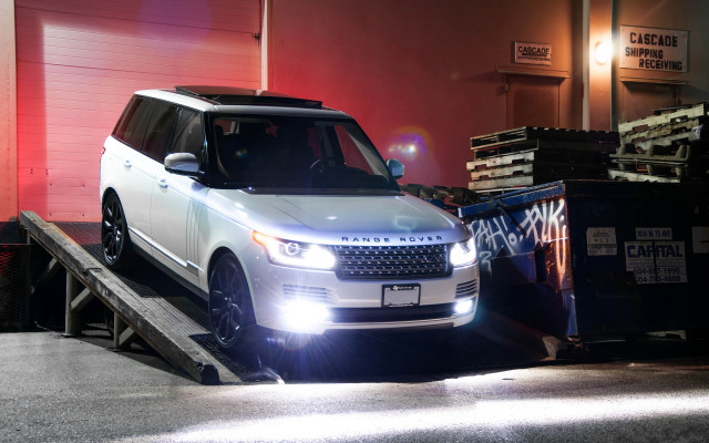 White range rover loaded truck free wallpaper for desktop - medium preview image