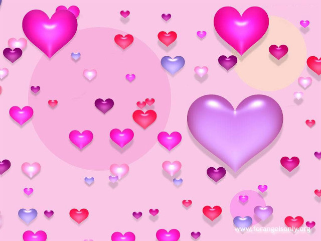Pink background hearts circle of free wallpaper for desktop - medium preview image
