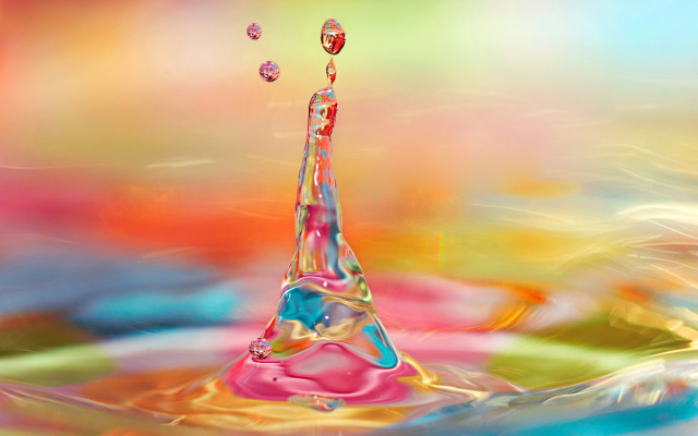 Colorful liquid drop abstract macro free wallpaper for desktop - medium preview image
