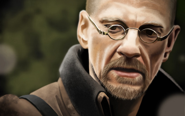Serious old man glasses beard free wallpaper for desktop - medium preview image