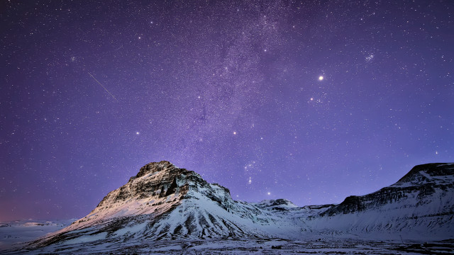 Mountain starry sky night aurora #4 free wallpaper for desktop - medium preview image
