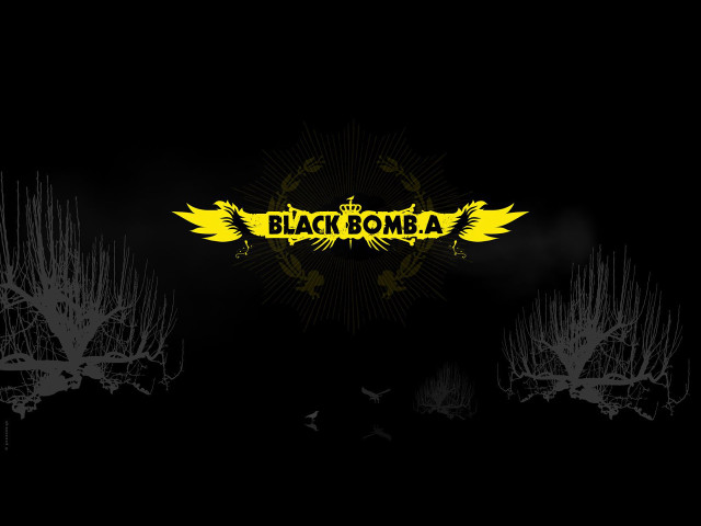 Black yellow logo trees background free wallpaper for desktop - medium preview image