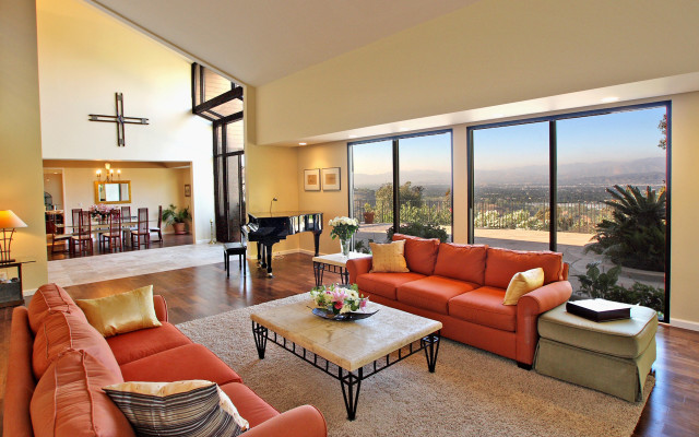 Living room couch piano window free wallpaper for desktop - medium preview image