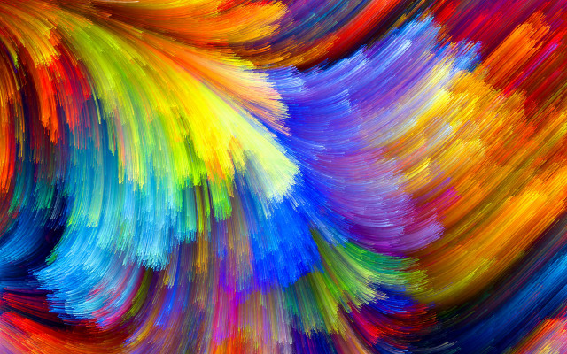 Colorful abstract fireworks vibrant lines free wallpaper for desktop - medium preview image
