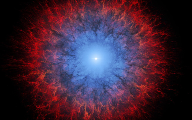 Blue red eyeball nebula moon free wallpaper for desktop - medium preview image