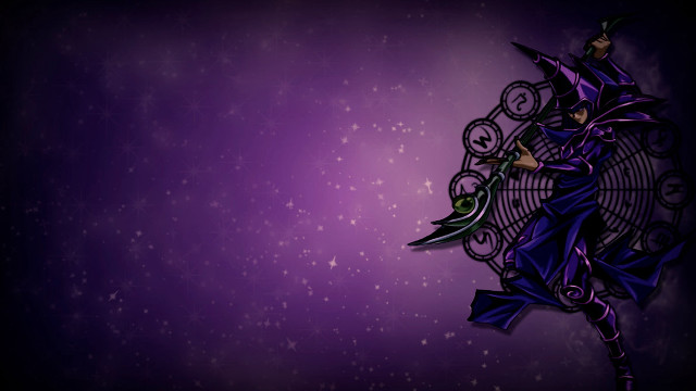 Purple background woman sword fan free wallpaper for desktop - medium preview image