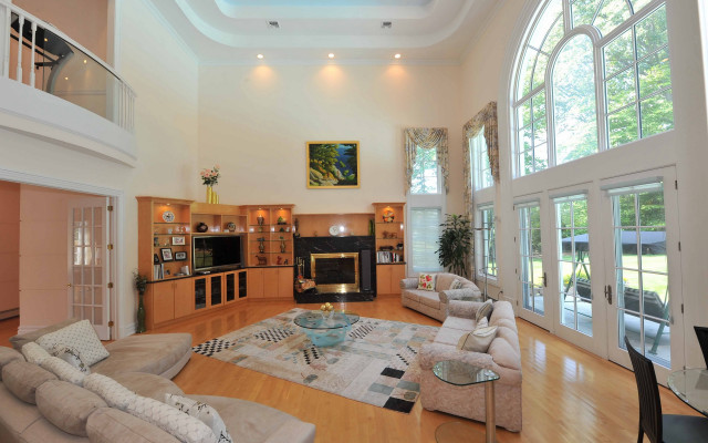 Large living room fireplace open free wallpaper for desktop - medium preview image