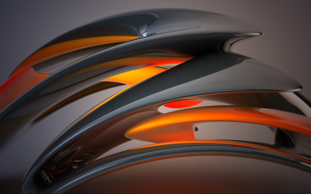 Metal flames abstract sculpture shiny free wallpaper for desktop - medium preview image