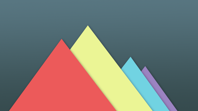 Colorful triangle long shadow dark free wallpaper for desktop - medium preview image