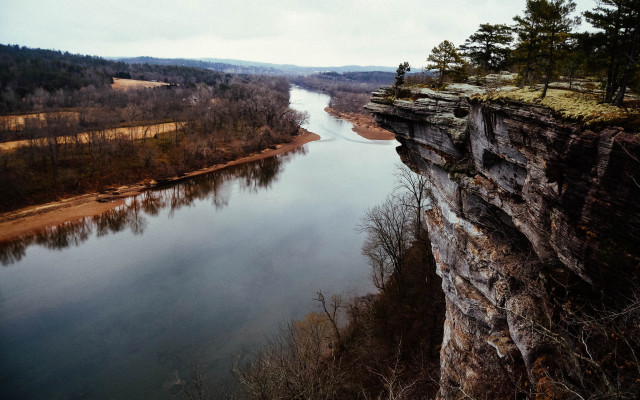 Lush river forest cliff zenith free wallpaper for desktop - medium preview image