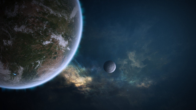 Space planet earth moon galaxy #2 free wallpaper for desktop - medium preview image