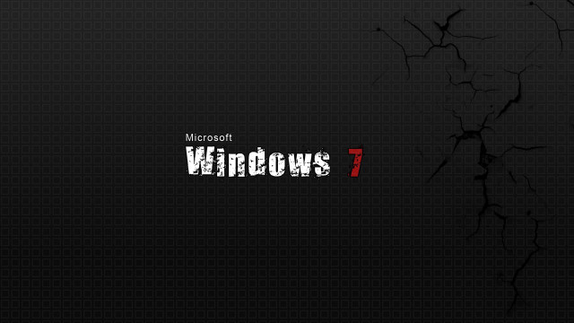 Cracked window windows 7 black free wallpaper for desktop - medium preview image
