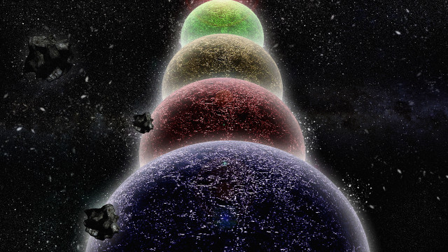 Space blackhole planets stars fantasy free wallpaper for desktop - medium preview image