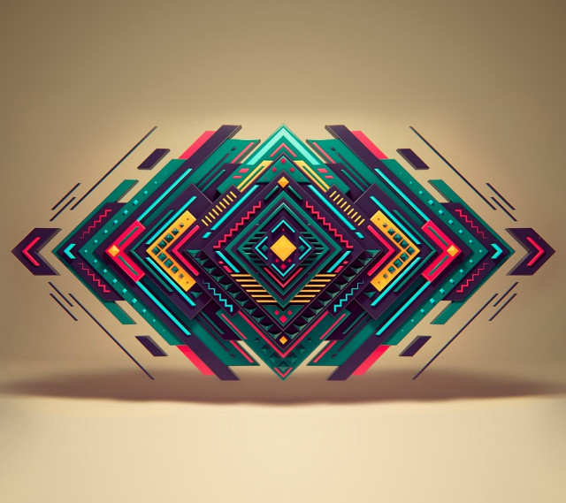Colorful abstract geometric pattern design free wallpaper for tablet - medium preview image