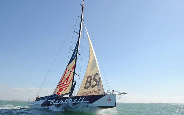 Sailboat red blue sail beach free wallpaper for desktop - medium preview image