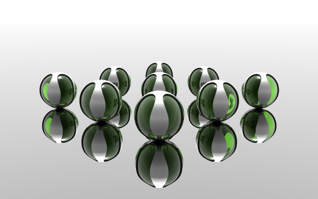 Green balls reflection abstract plant free wallpaper for desktop - medium preview image