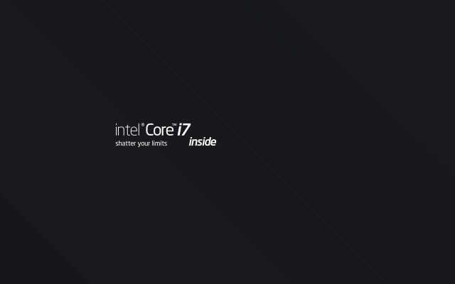 Intel core7 black background white free wallpaper for desktop - medium preview image